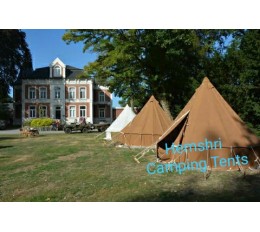 Brown Canvas Bell Tent - The Ultimate Camping Experience