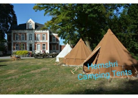 Brown Canvas Bell Tent - The Ultimate Camping Experience