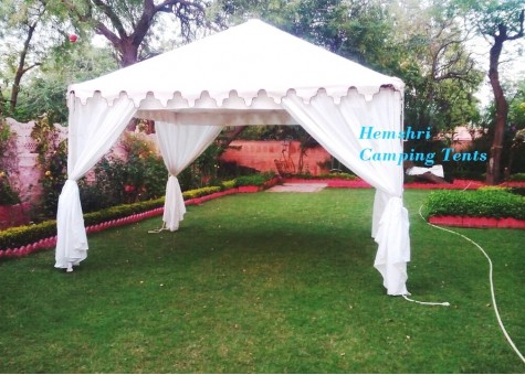 Garden Pergola Canopy Tent w/ Curtains 12 x 12 ft